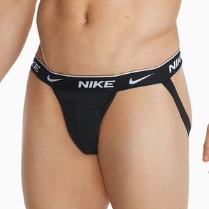 New Medium Black Cotton Nike Jock Strap